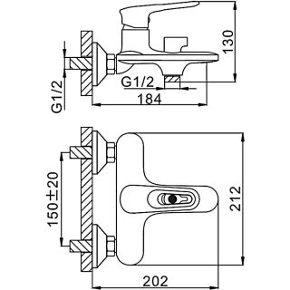 Смеситель для ванны и душа Frap F3249 белый хром